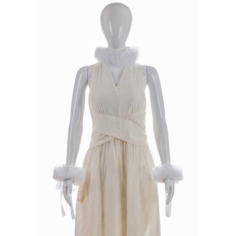 Ruff Collar Ruffled Cosplay Tie for Shirt Blouse Decorative Wristband False Collar Play Costume Accessories