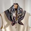 Italian Old Qian Style! Mulberry Silk Wool Scarf for Women Winter Autumn High-End Small Square Shawl