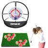 [FALOFALO] Golf Approach Practice 3-Piece Set: Net, Mat, and 10 EVA Balls. Easy Practice Indoors and Outdoors.