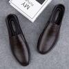 Luxury Men's Genuine Leather Formal Shoes High-end Banquet Dress Shoes Daily Versatile Men's Work Loafers Black Free Delivery