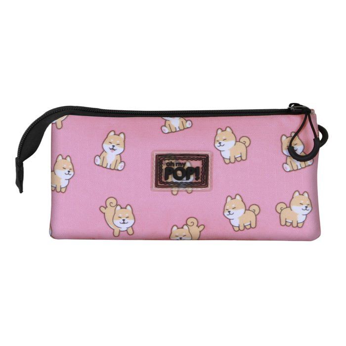 Triple Pencil Case - Oh My Pop! Shiba - Multicolor - One Size