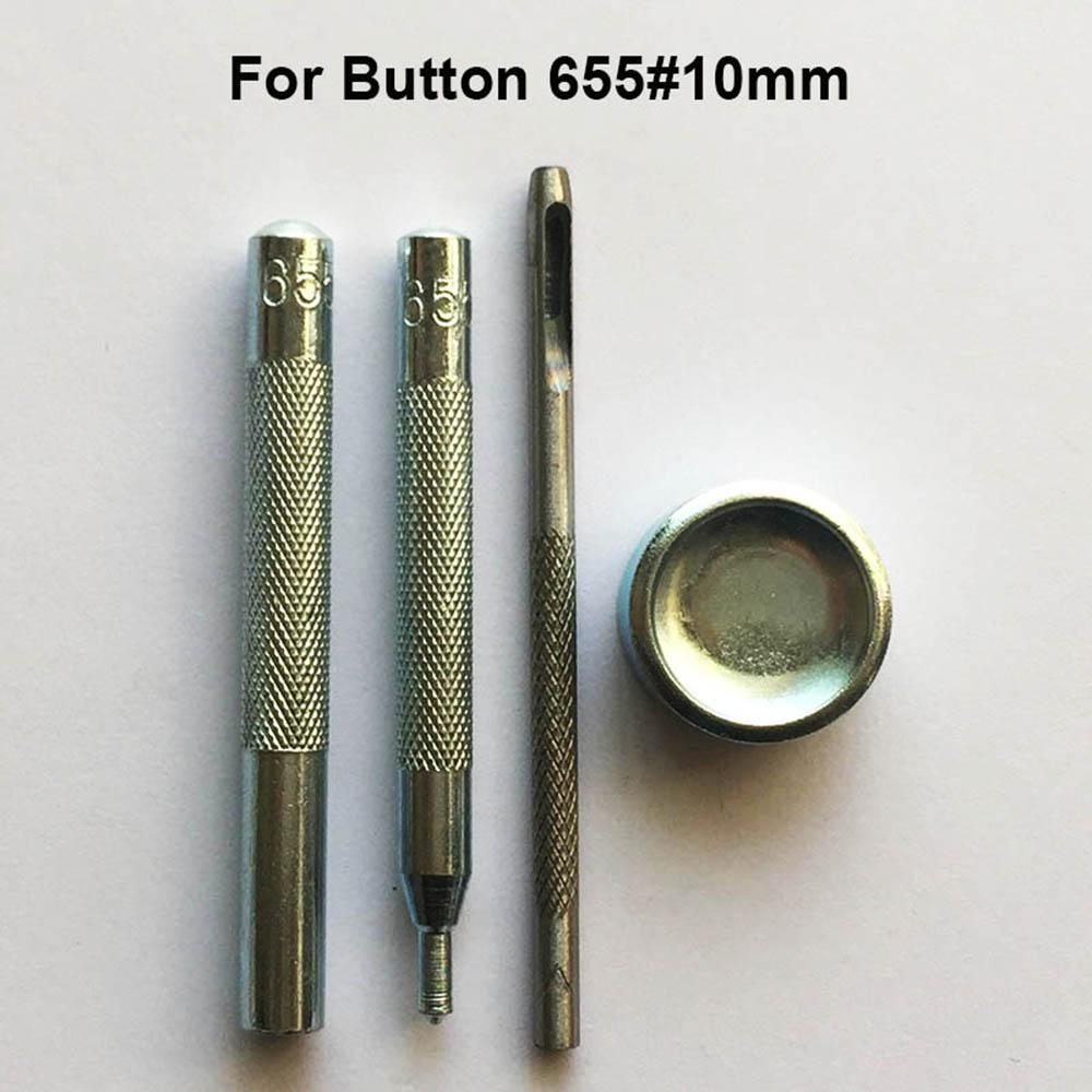 Round Metal Snaps Button For Leather Clothes Bags Snap Fastner Press Studs Kit Tool Installer Silver Buttons 831/633/655/201/203