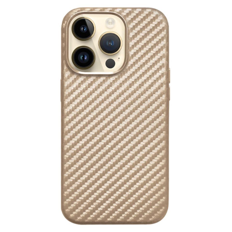 KZDOO For iPhone 15 Pro Magnetic Case Carbon Fiber Texture Leather+PC Phone Cover