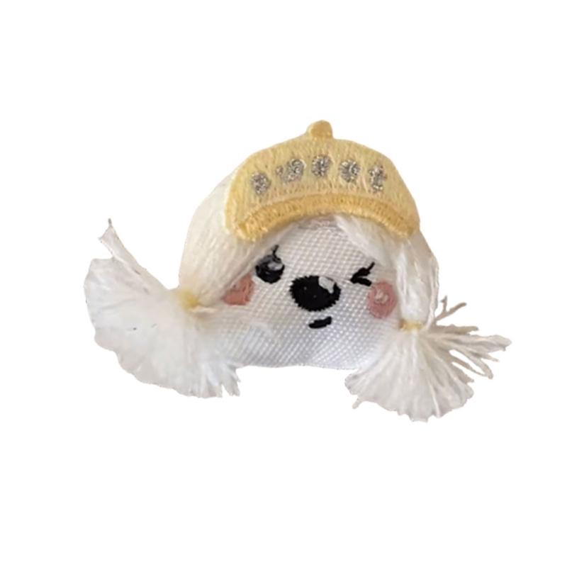 Playful Cartoon Animal Fabric Brooch Soft Textile Pin Fashion Accessory Pin For Casual Outfits And Fashion Styles