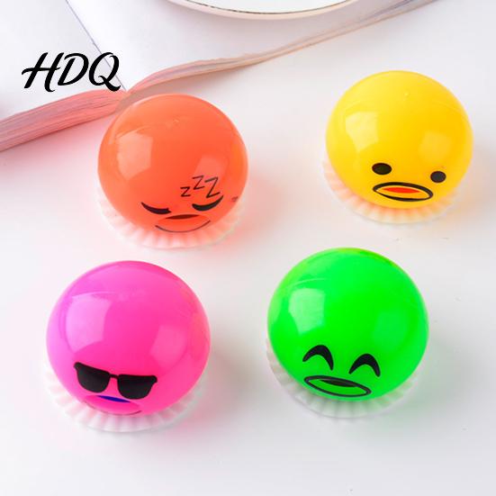 Relaxation Desk Toy Stress Relief Vomiting Yolk Toy, Cartoon Egg Squeeze Student Sensory Hand Exercise Ball Fidget