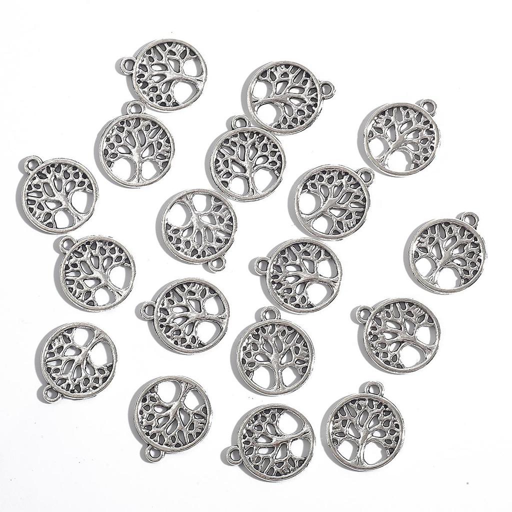 Alloy Hollow Tree Shape Accessories For Jewelry Component Making DIY Necklace Bracelet Charm Decoration