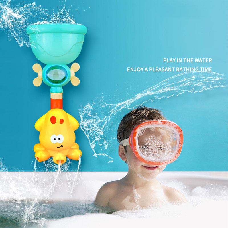 Modular Water Pipe Spray Bath Toy With Adjustable Shower Head Attachment For Babies & Toddlers