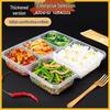 Fangcaodi Einweg-Lunchboxen mit 5 Fächern und Deckeln
