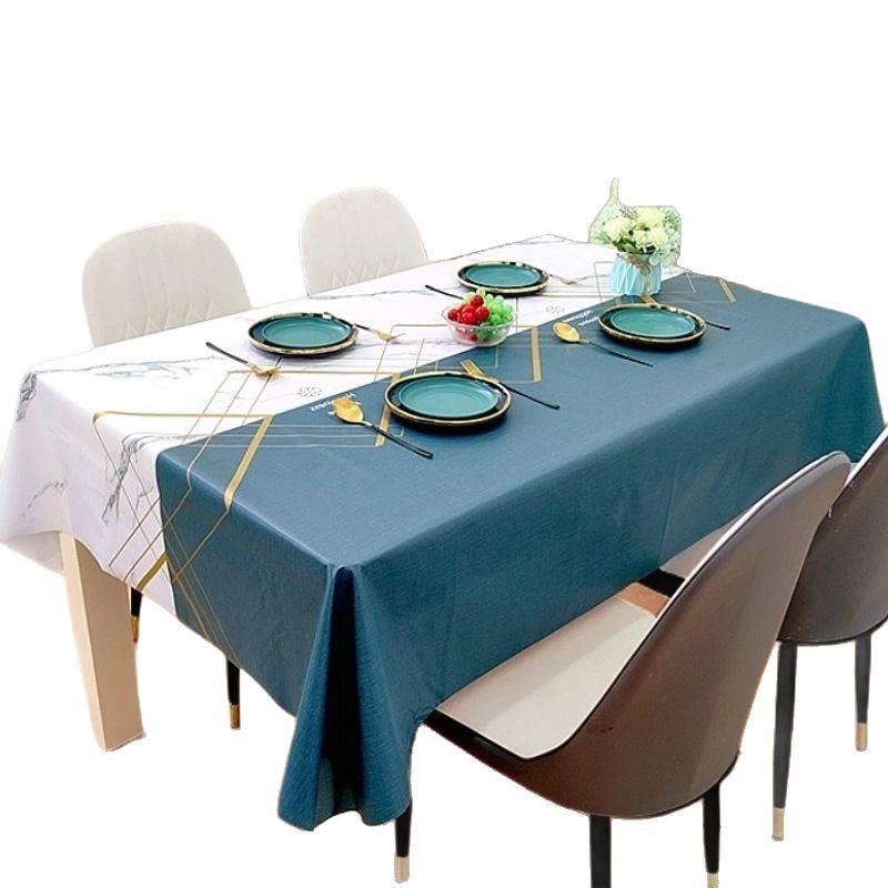 Waterproof, Oil-Proof And Anti-Scalding Coffee Table Tablecloth Rectangular Dining Table Cloth Household Living Room Light Luxury