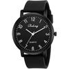Sunny Dropper Analog Exam Watch Black Waterproof Simple Design Unisex for Students