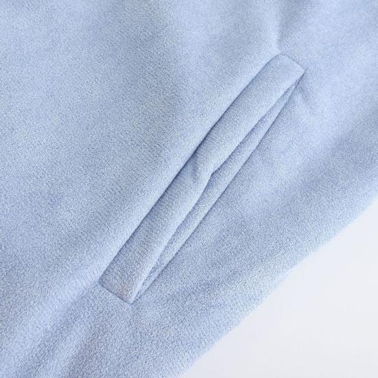 Männer Winter Mantel Dicke Weiche Plüsch Farbe Lange Feste Ärmel Kälte