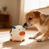 Pet Latex Molar Teeth Cleaning Toy - Squeaky Pig/Chicken/Ox Head Ball Safe Durable Teeth Stain Remover, Dog Chew Toy