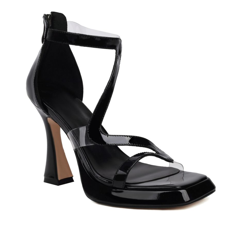 

Women s high-heeled sandals sexy summer new waterproof table thin heel large size fish mouth sandals 34 чёрный