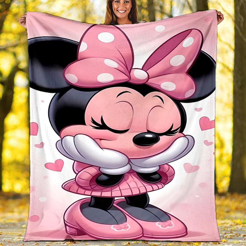 Stitch Love Flannel Fleece Blanket Cozy Warm Throw Blanket For Couch Bed Travel All Season Use