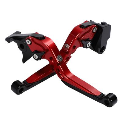 Nakira Brake and Clutch Lever Set for Zephyr Balius Estrella 650 W800, ZZR250, 400, ZRX400, II, (Red)
