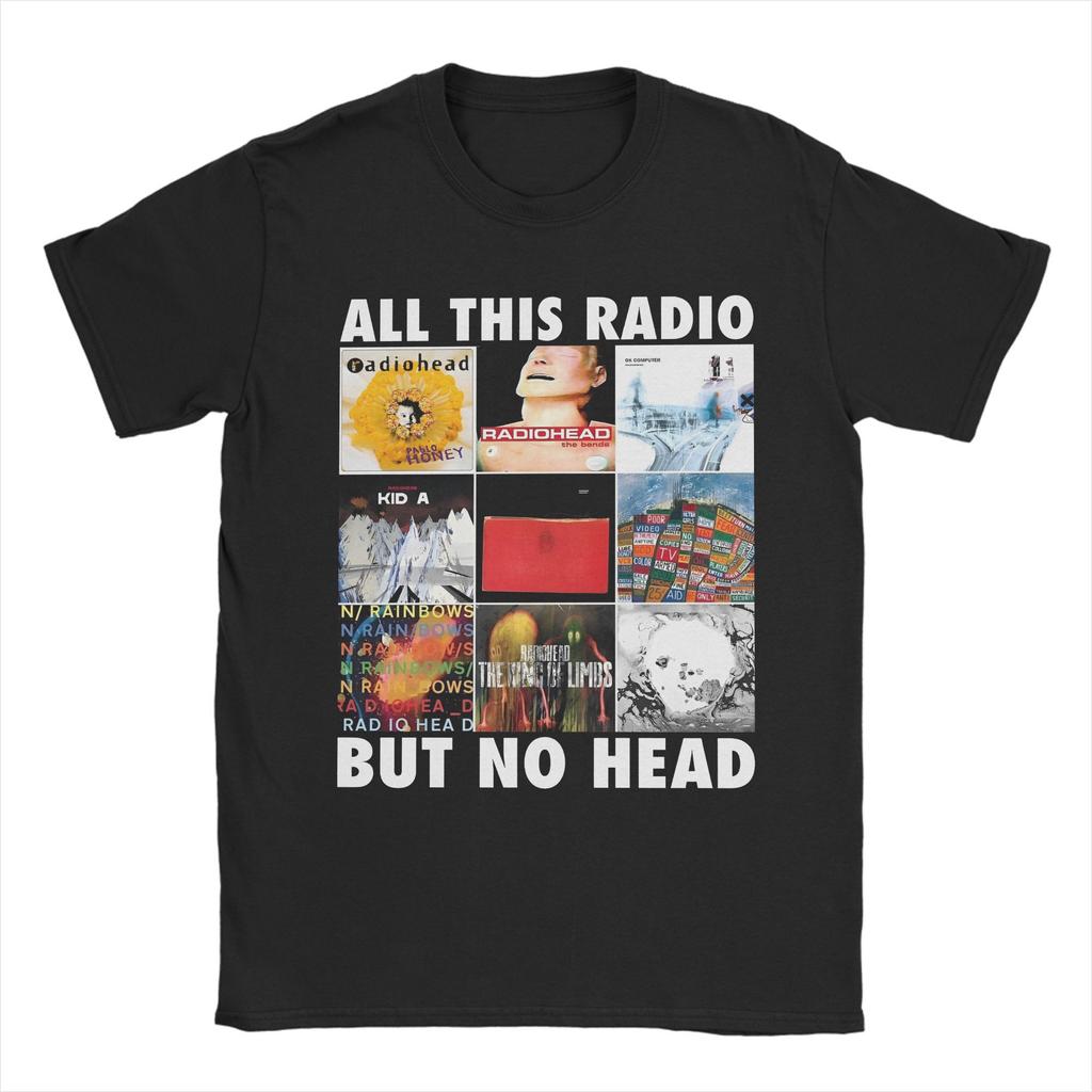 Radiohead Rock Vintage Hip Hop T Shirts Men Women Cotton Leisure T-Shirt Crewneck Tees Short Sleeve Clothes 4XL 5XL