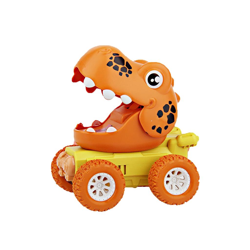 Children's Cartoon Elastic Dinosaur Pull Back Car 3-9 Years Old Boy And Girl Toy