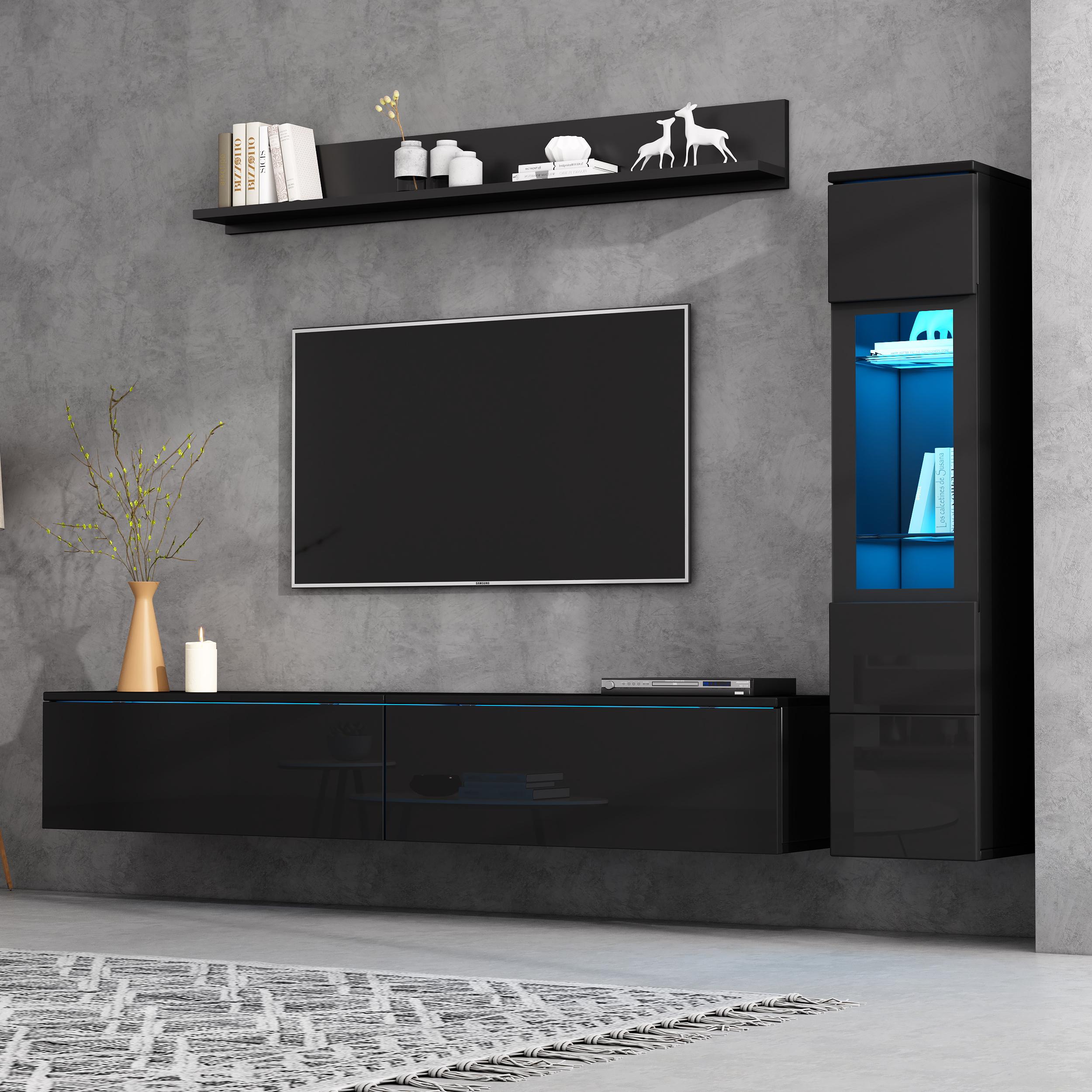 TV sienas vienību komplekts 3 daļas