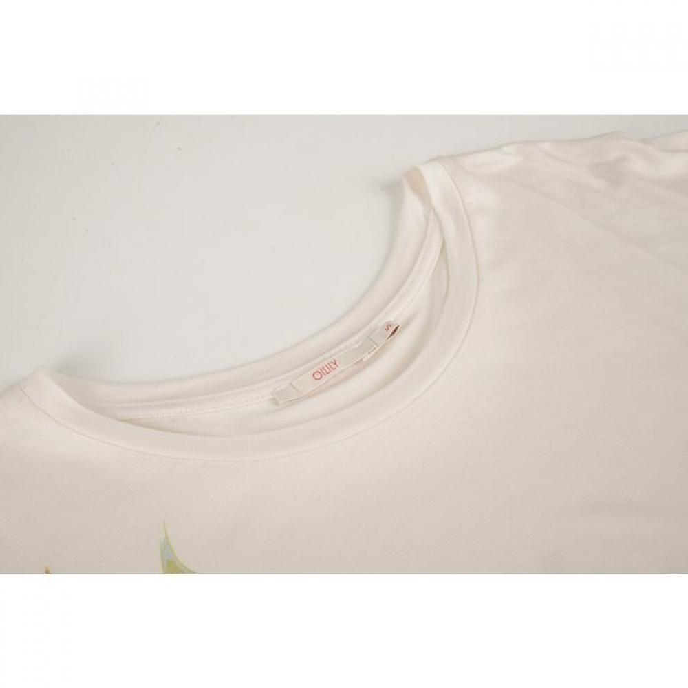 Oililly Flower PrinT ShorT Sleeve T shirT ow8saTs025