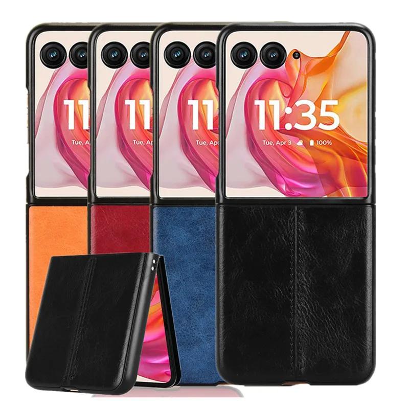 Stitching Fabric Leather Texture Case for Motorola Razr 0 Ultra Moto Razr 40 Plus Cover Lightweight Coque Fundas Capa