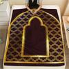 1PC Muslim Print Flannel Blanket, High Quality All Seasons, Home Decor, Warmth and Comfort, Perfect for Christmas Gifts