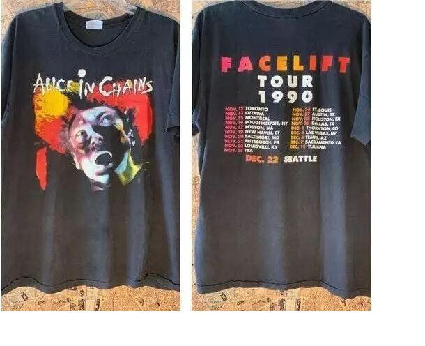Alice In Chains Facelift 1990 Tour TShirt Unisex T-Shirt S