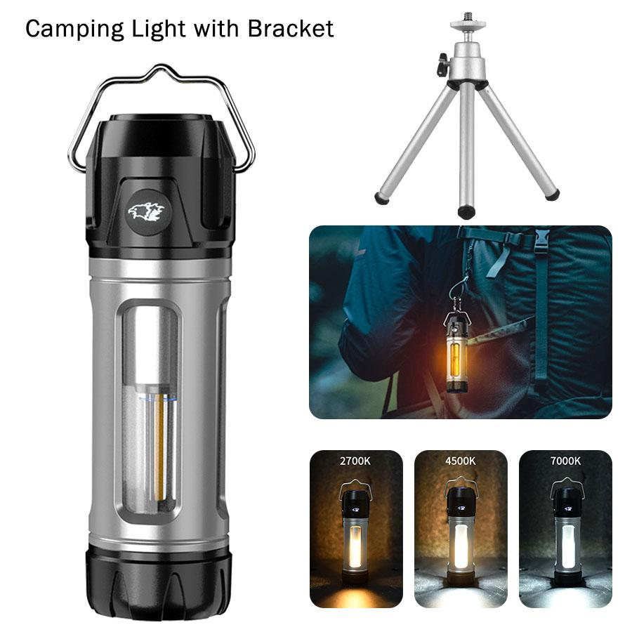 Multi Functional Camping Light Outdoor LED Night light with Hook Magnet Type C Rechargeable Flashlight Waterproof Travel Light