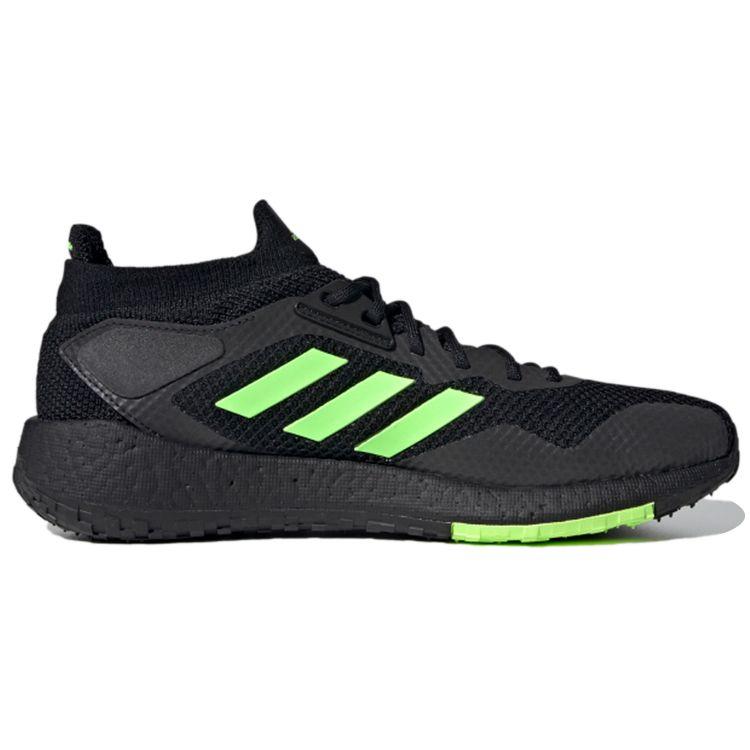 Adidas Pulseboost Minimalist Comfortable Fabric Cushioning Breathable Low-Top Training Running Shoes Men Sneakers Black Green EG9972