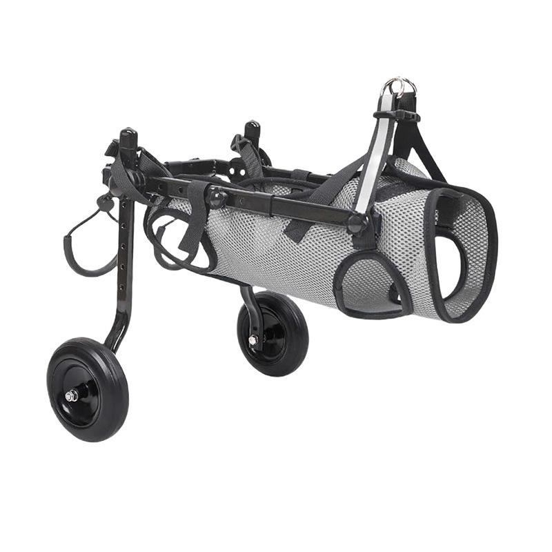 

XS/S/M Adjustable Dog Wheelchairs for Back Legs Dog Wheelchair Cart for Hip Support Mobility Aids for Small Pets Hind Limbs XS(1-4kg) сірий
