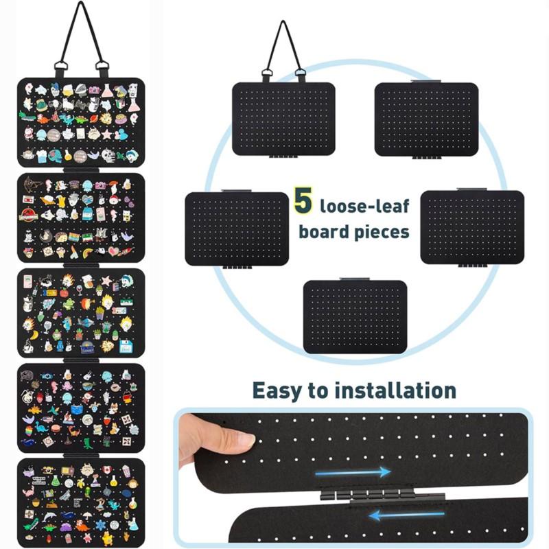 Hängende Emaille Anstecknadel Display Paneele Filz Abzeichen Button Brosche Aufbewahrungshalter Schmuck Halskette Präsentationsständer Ohrring Organizer