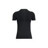 Under Armour Solid Color Breathable Crew Neck Short Sleeve T-Shirt Women Tops Black 1383637-001