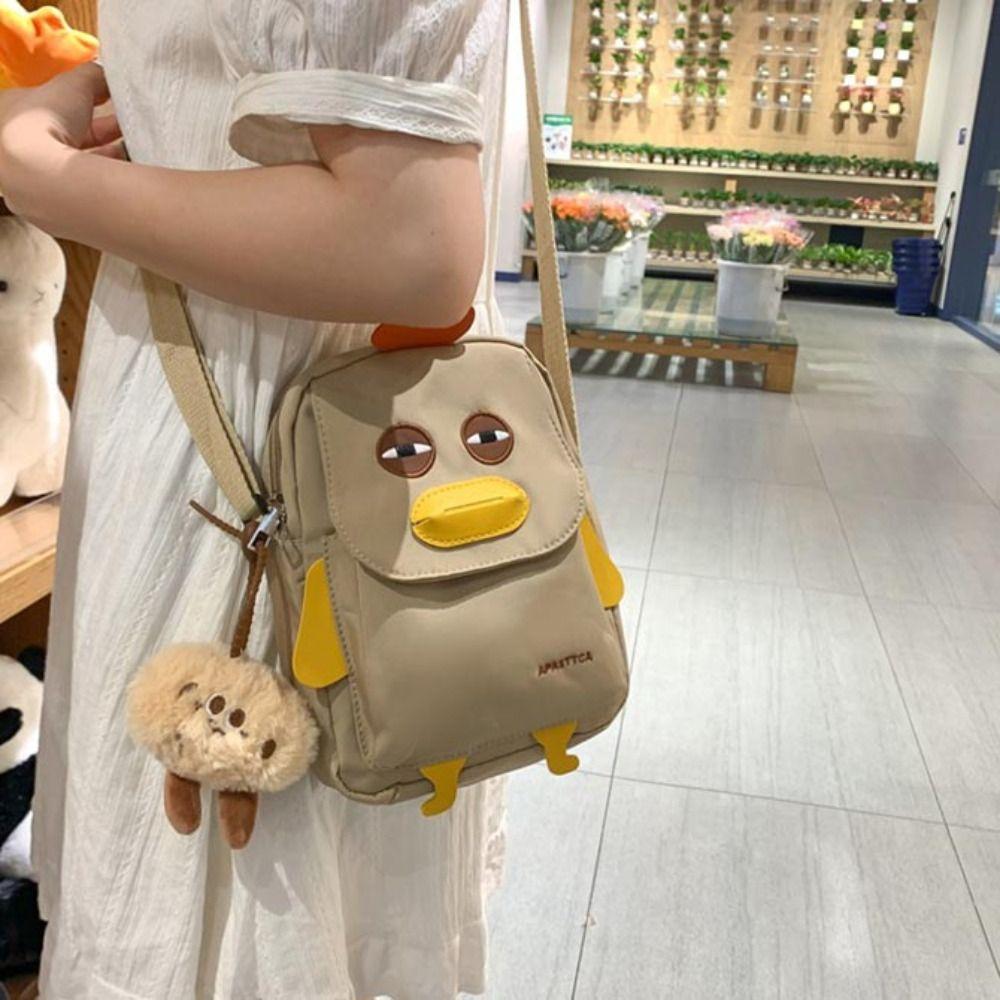 

Large Capacity Hen Shape Crossbody Bag Animal Student School Bag Chicken Shoulder Bag Outdoor белый