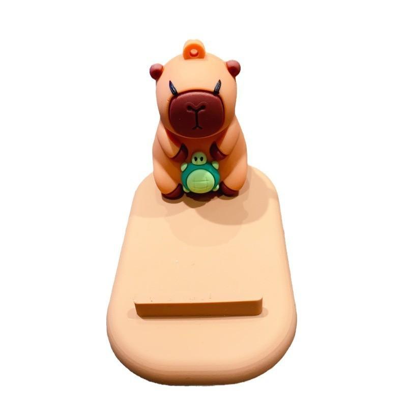 Милый мультяшный держатель для мобильного телефона в виде капибары, изысканное украшение, детская игрушка, наземный маркетинг, маленький подарок, ленивая подставка