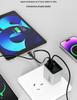 65W GaN Charger with Retractable Cable & Digital Display for Apple & Huawei