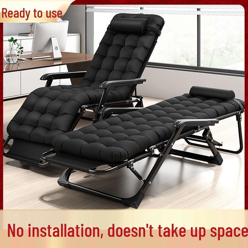 Portable Folding Lounge Chair: Reclining Sofa Bed for Home and Balcony