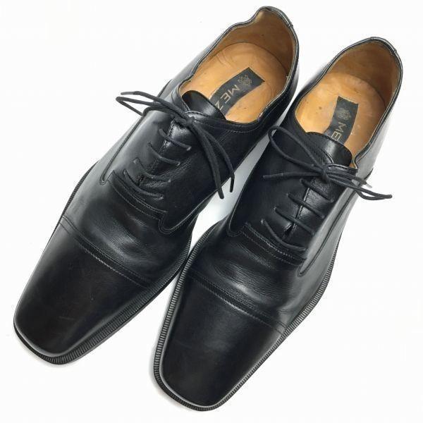 MEZLAN Made In Spain Straight Tip Business Shoes Black Size 7M 25.0 Men's(USED)