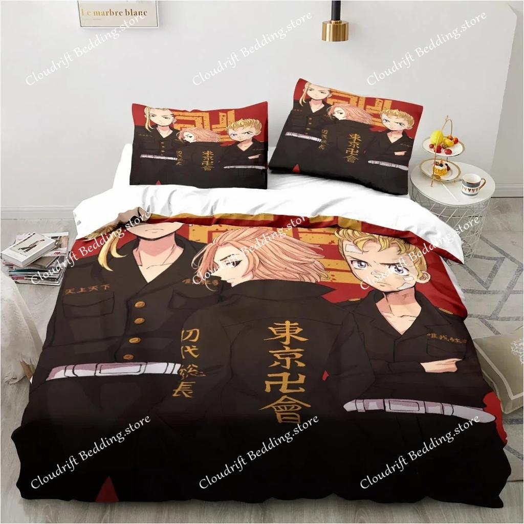 Anime Tokyo Revengers Ryuguuji Ken Sano Manjiro Duvet Cover Cartoon Bedding Sets Bed Set Quilt Comforter Covers Home Textiles