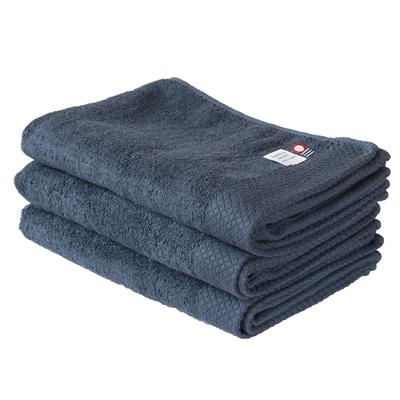 Prosop Bloom Imabari Prosop pentru față lungă certificat Ciel Set de 3 absorbante de apă, uscare rapidă, învelitoare pentru cap, prosop pentru uscarea părului 34 x 100 Fabricat în Japonia (Navy)