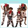 Elegante Costume da Cowboy Western per Adulti e Bambini Perfetto per le Feste di Halloween