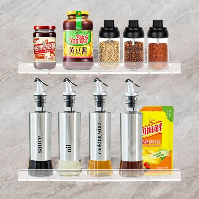 Wall Mounted Storage Holders Record Shelf Acrylic Display Shelves Clear Holder Floating Storage Stand Rack Organizers