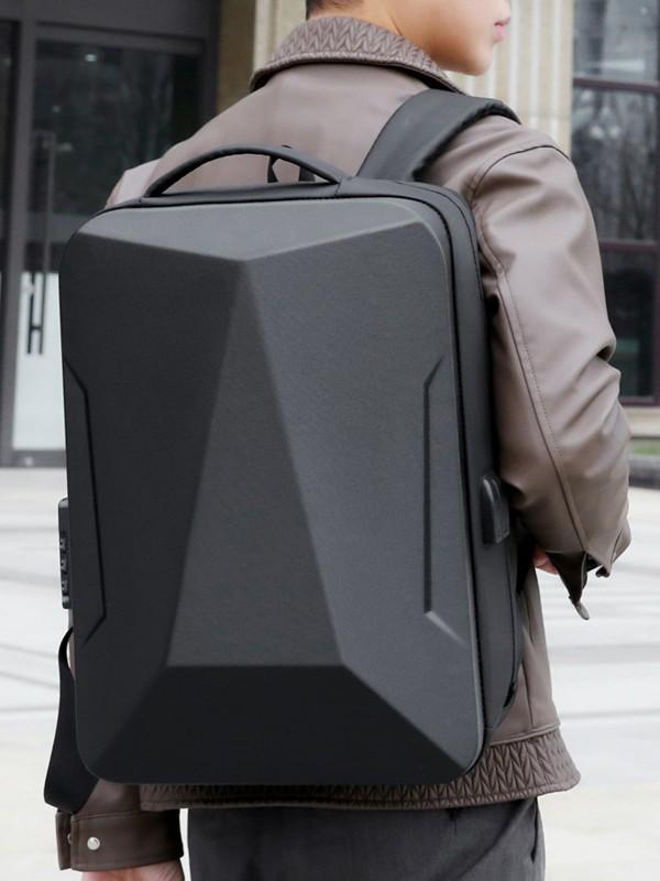Men's Large Capacity Hard Shell Business & Student Laptop Backpack