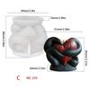 3D Snake Heart Candle Mould Silicone Molds Crafting Supplies Castings Molds Handmade Plasters Molds Easy Release