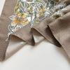 European and American style new flower grid printing silk scarf spring and autumn literary and artistic style atmosphere temperament twill square 