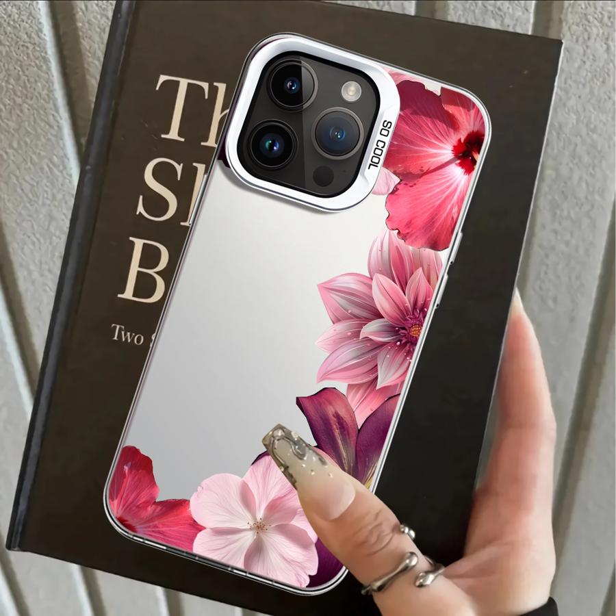 Back Phone Cover Case for iPhone 17 Pro Max 11 14 12 15 Plus XR 16 Air XS 13 Pro Cartoon Flower Art