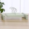10PCS I KNOW Plastic Frosted Pants Trousers Hanger with Two Clips Kroean Hot Sale Adult Anti-slip Black Display PP Pants Hanger