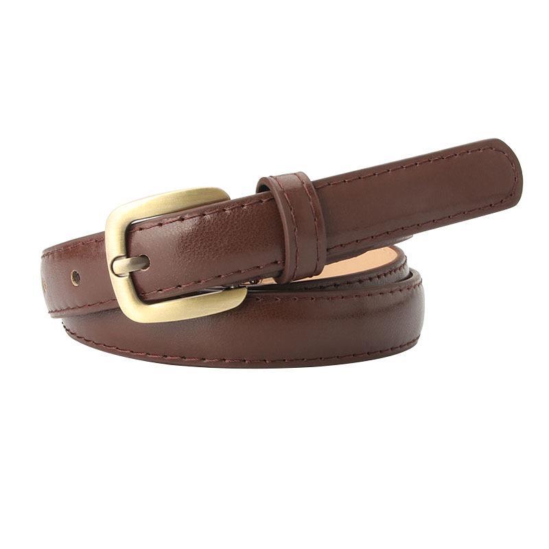 Ladies' Fashionable and Versatile Dress, Clothing Decoration, Belt, Small Square Buckle, Pu Fine Belt, Girls' Jeans