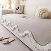 Summer Special-Shaped Sofa Cushion Waffle Cool Feeling Ice Silk Non-Slip Mat Sofa Cushion Straight Line One-Piece Cover Towel