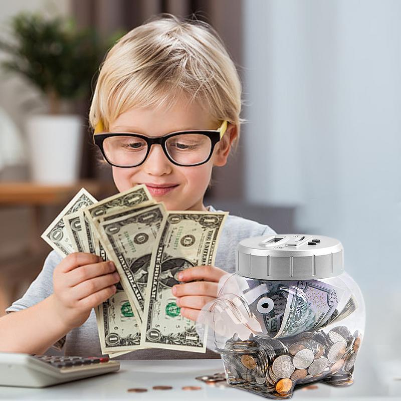 Money Bank For Adults Money Saving Box Savings Bank Desk Decor Savings Box Digital Counting Storage Box Money Banks Money Jar