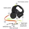 2-in-1 Multifunktionale Hundeleine Doppelseitige Automatisch Einziehbare Hundeleine 360° Drehbar Verhedderungsfreie Spaziergangsleine mit Lichtern Spaziergang mit Hund an der Leine