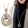 Luxury Non-Fading Korean Fashion Sweater Necklace: Autumn/Winter Women's Niche Design Pendant